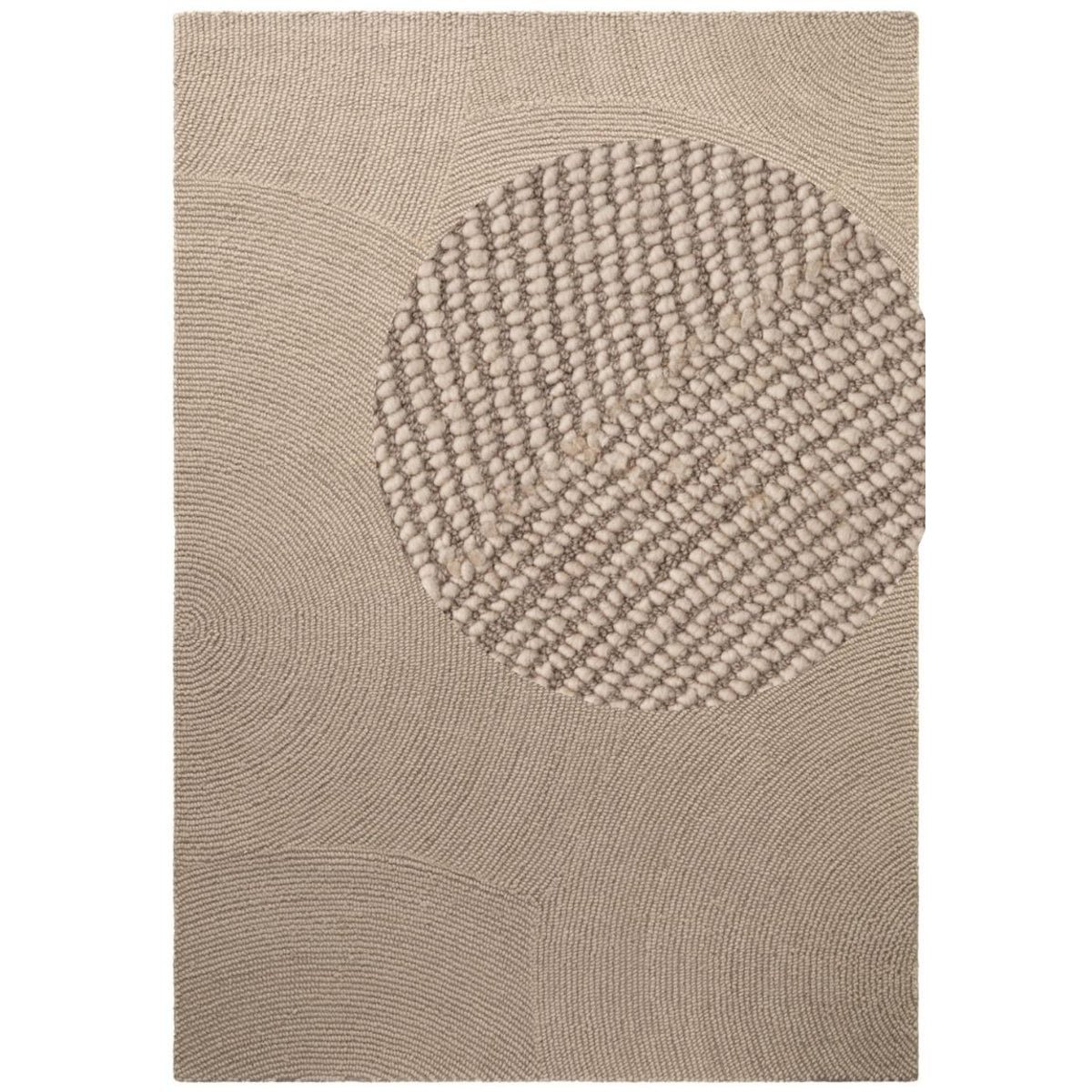 Hanse Home Beige Eleni Hand Tufted Geometric Wool  Rug - 80 x 150cm
