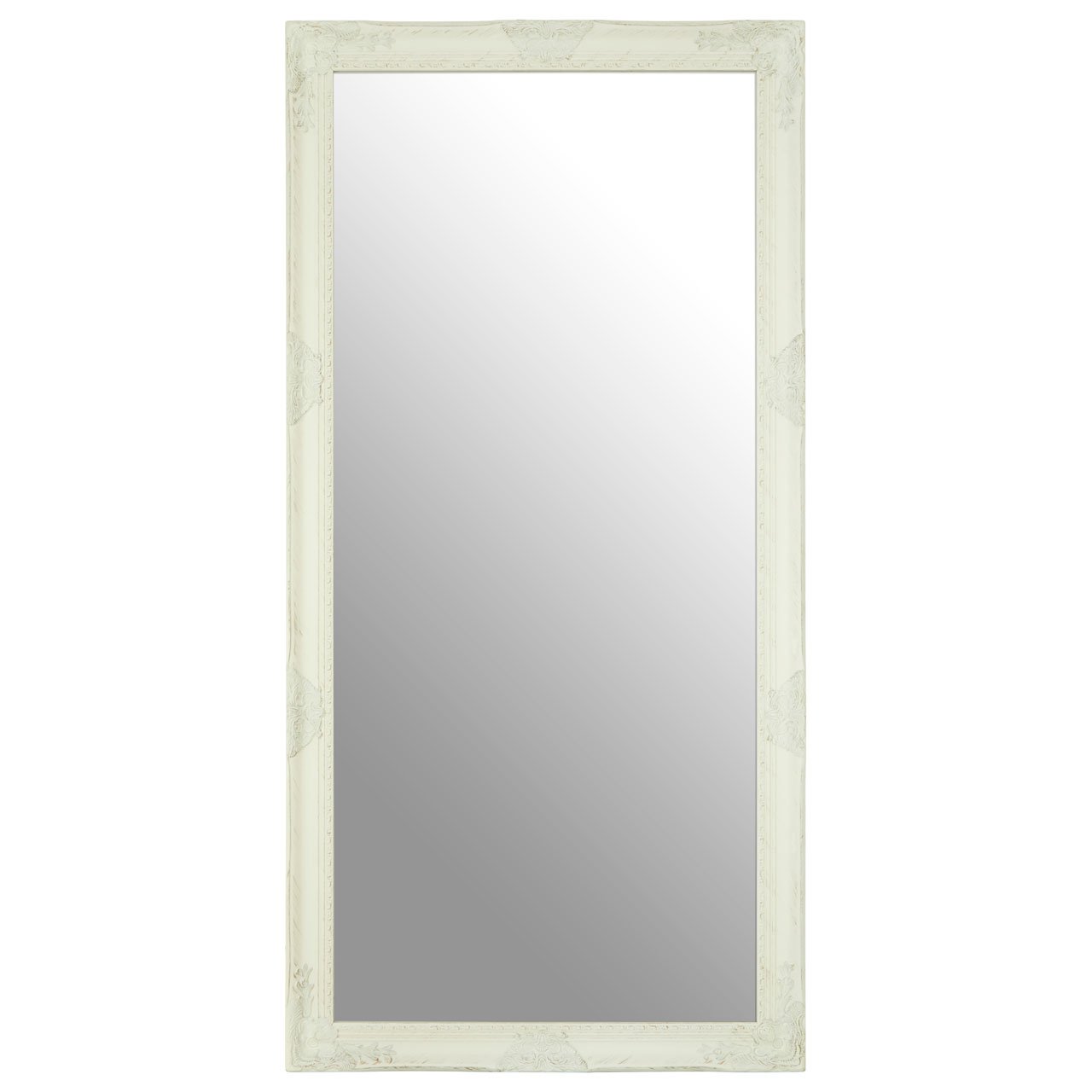 Orsina Andrey Antique Ornate Full Length Wall Mirror – White