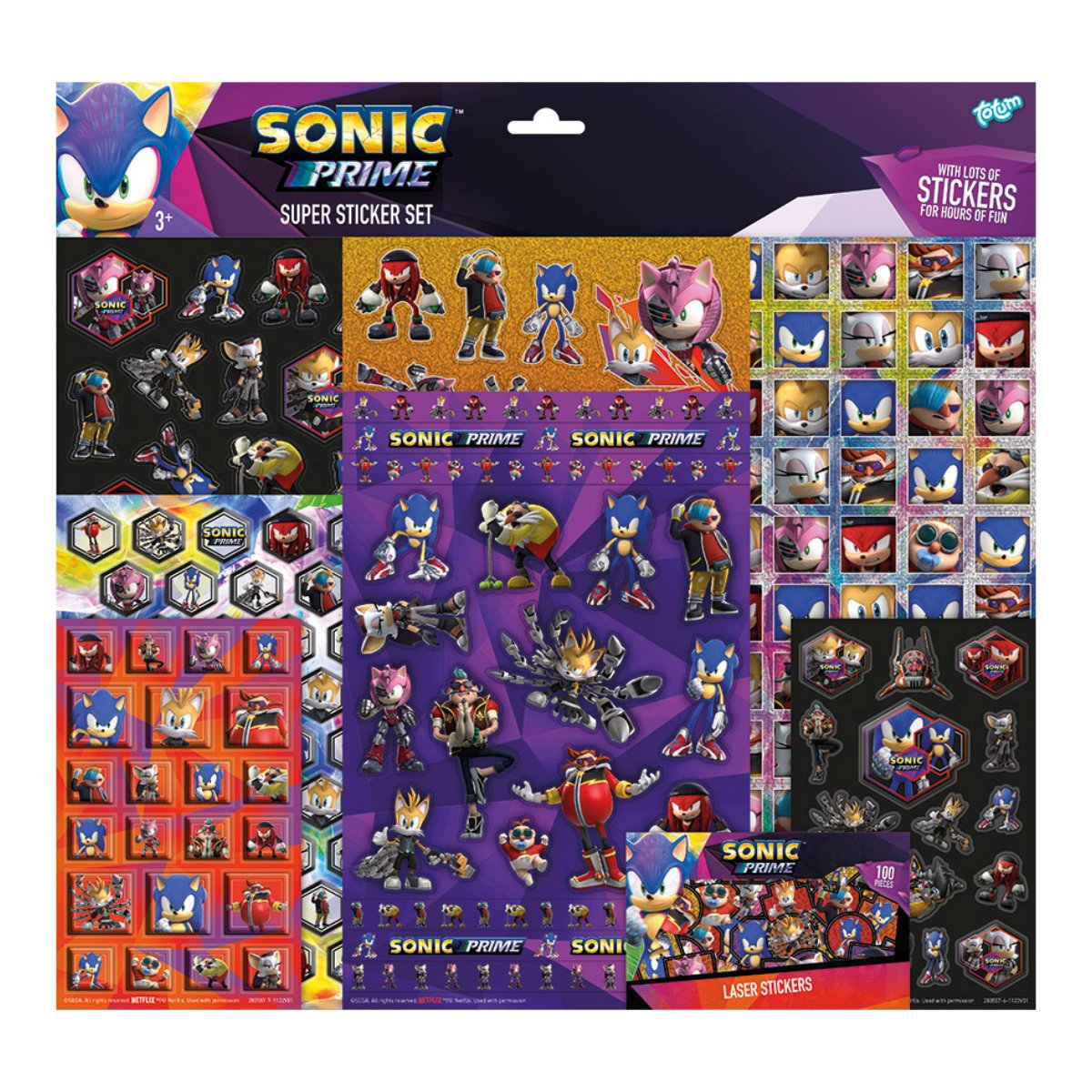 Totum Sonic The Hedgehog Sonic Prime Super Sticker Set