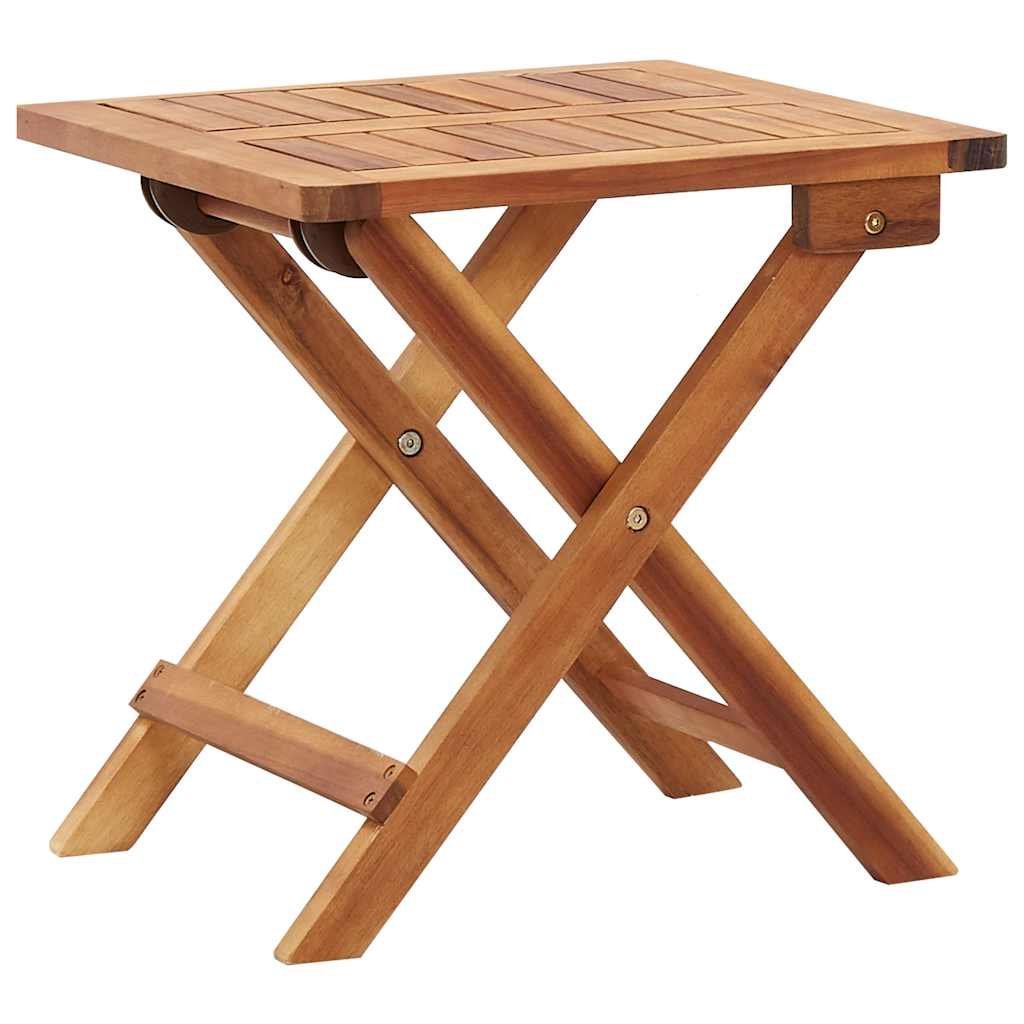Walplus Solid Acacia Wood Coffee Table - Brown - 40 x 40 x 40 cm