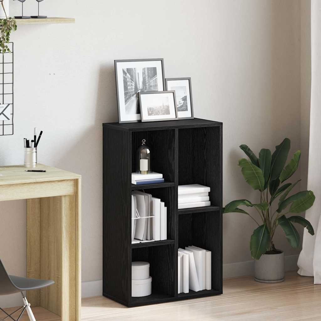 Walplus Engineered Wood Bookcase - Dark Oak - 50 x 25 x 80 cm