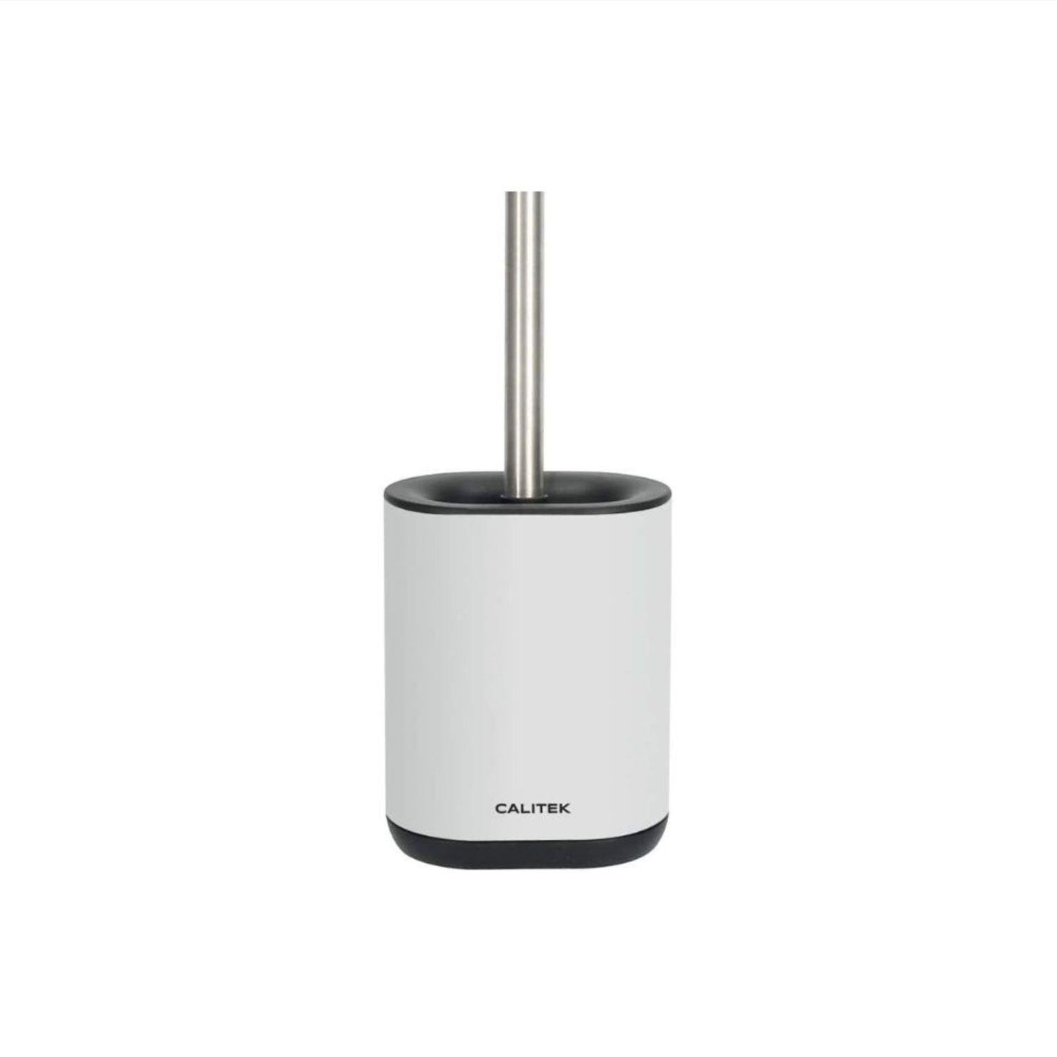 Calitek Toilet Brush Flexible Silicon Bristles and Brush Head - White