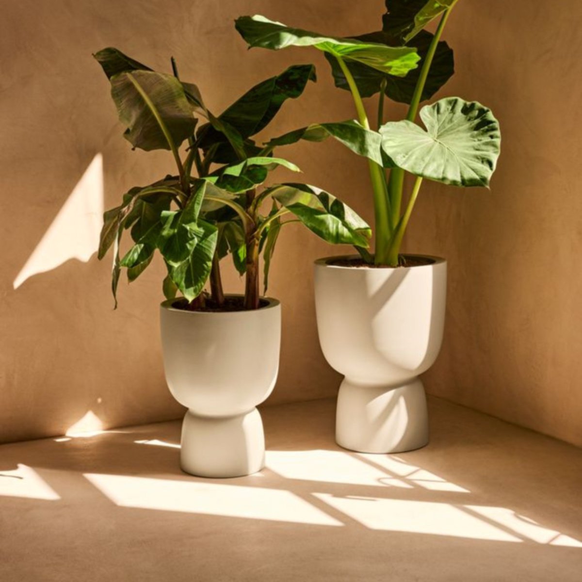 Elho Amber Coupe 41Indoor and Outdoor Plant Pot - White