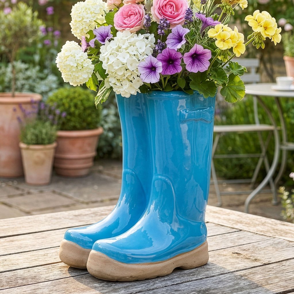 Dibor Large Wellington Planter - Blue