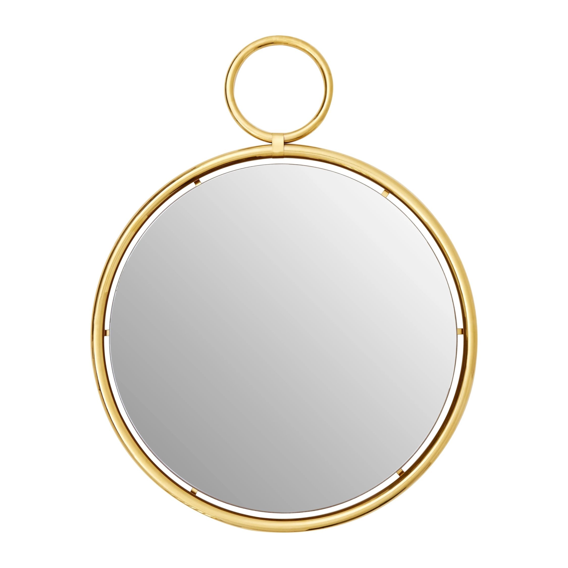 Orsina Meissa Finish Pendant Wall Mirror – Gold
