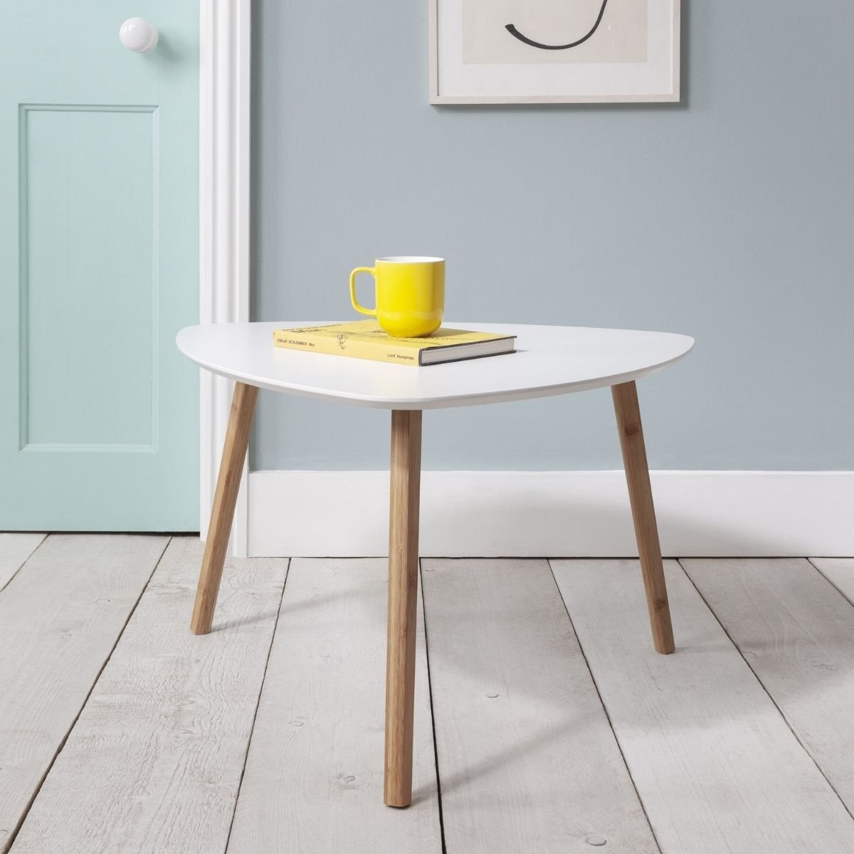 Noa & Nani Malme Extra Large Side Table - White & Natural Pine