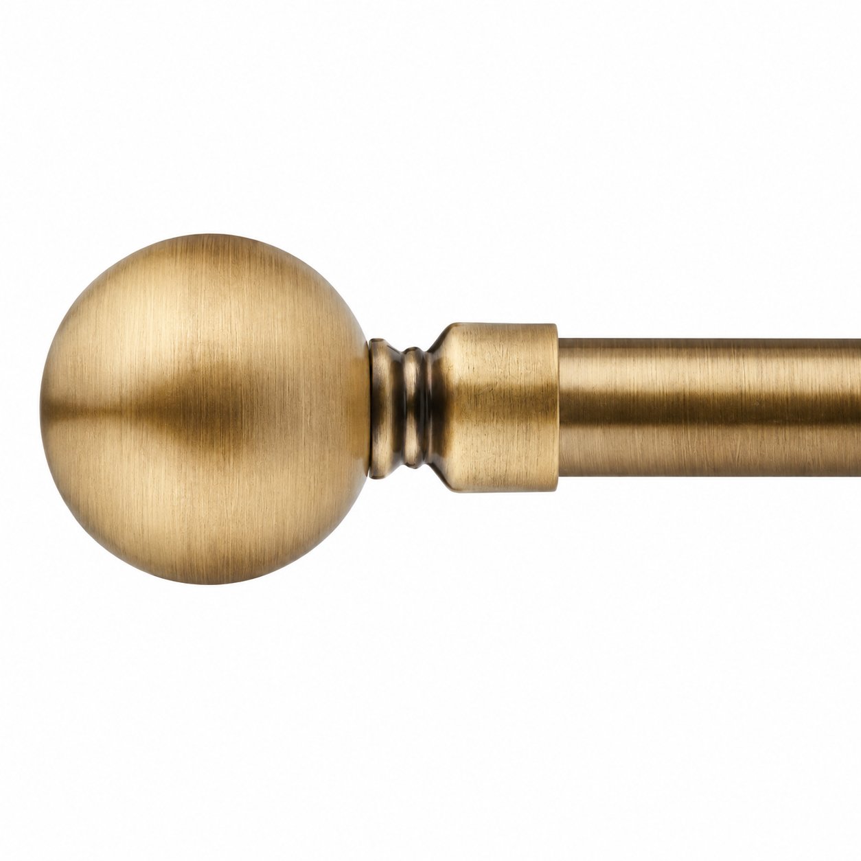 New Edge Blinds 16-19mm Brass Ball Eyelet Curtain Pole - 160cm - 300cm