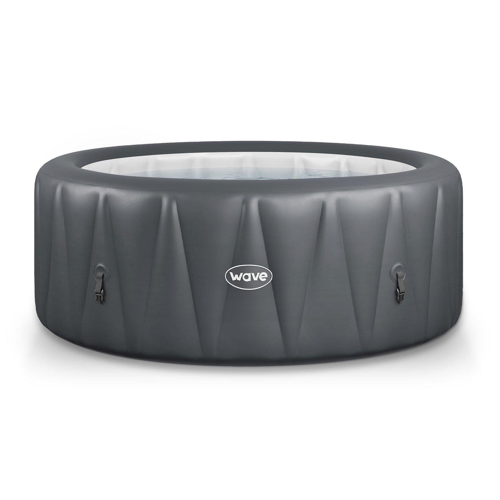 Wave Atlantic 4-Person Inflatable Hot Tub with EnergySave Bundle - Dark Grey