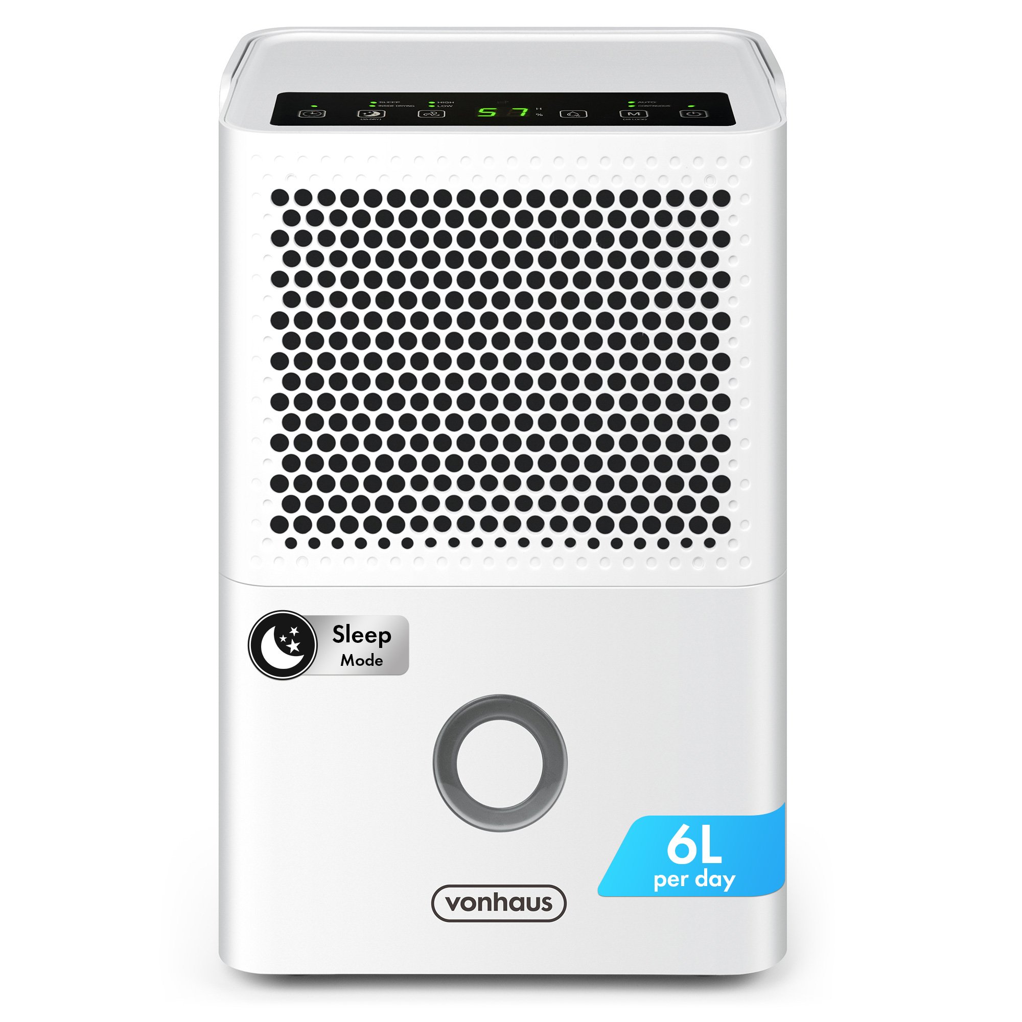 VonHaus 6L/Day 1.1L Tank Dehumidifier - Laundry & Mould Prevention