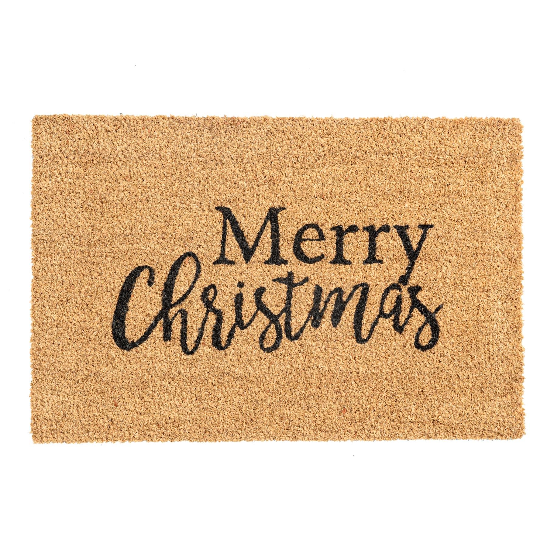 Nicola Spring Christmas Coir Door Mat - Merry Christmas