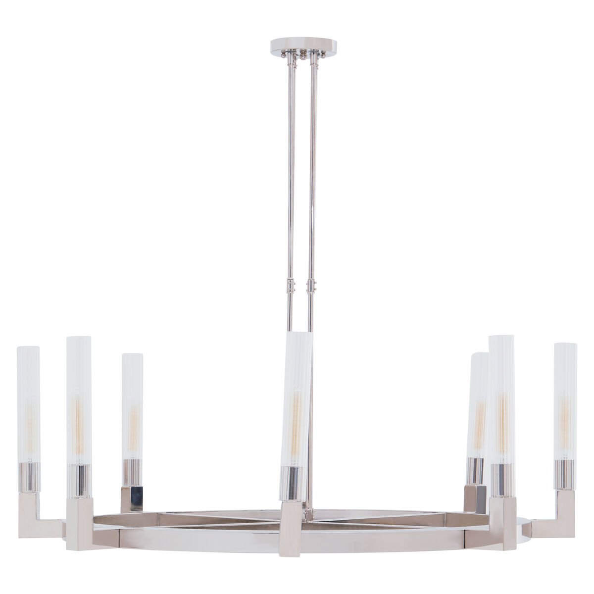 Orsina Alexis 8 Bulb Round Pendant Light - Nickel