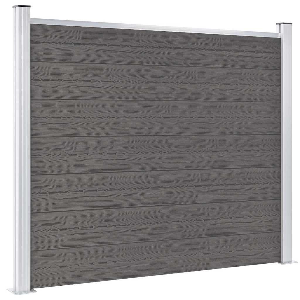 Walplus Wpc Fence Panel - Grey - 180 x 146 cm