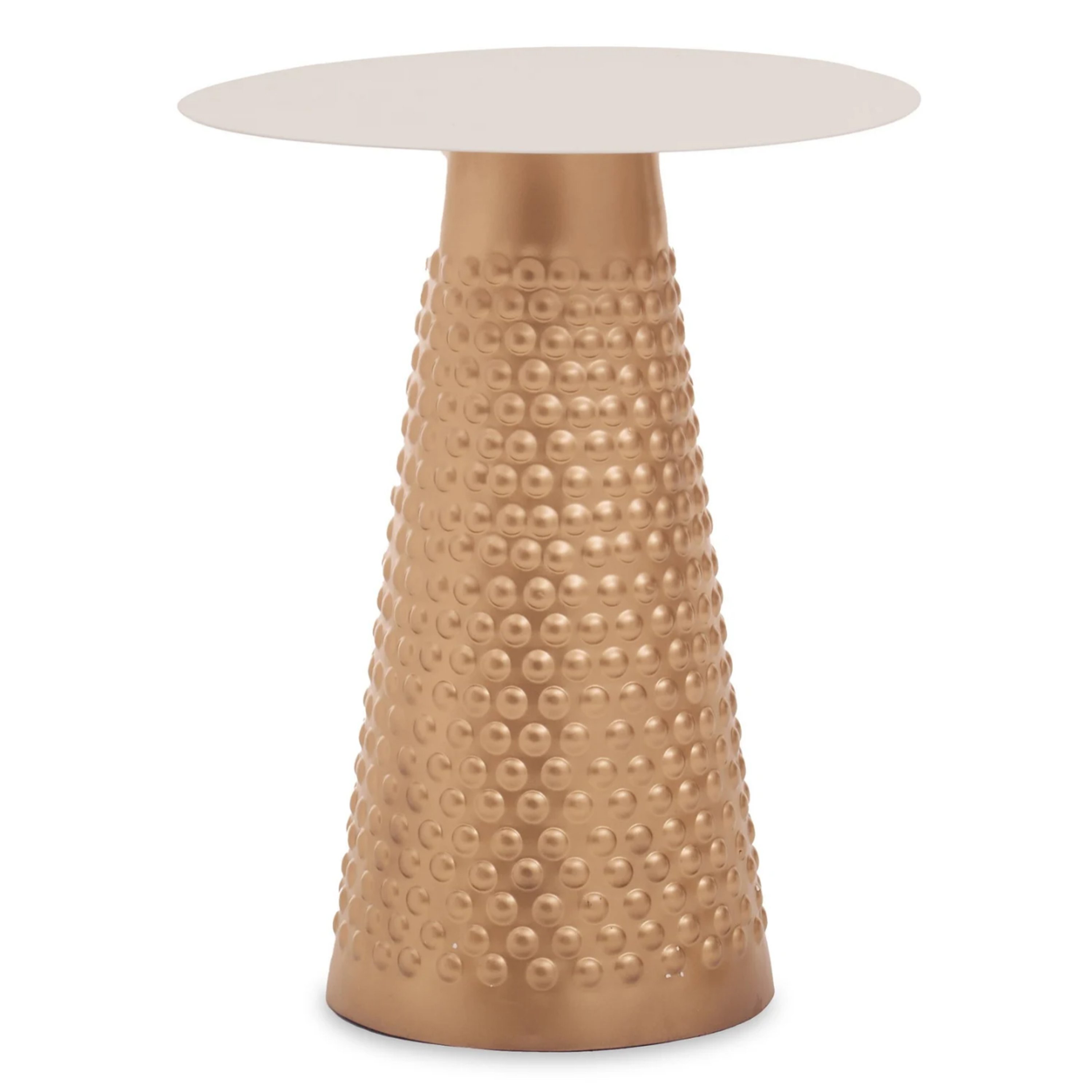 Orsina Amira Round Metal Side Table - Gold