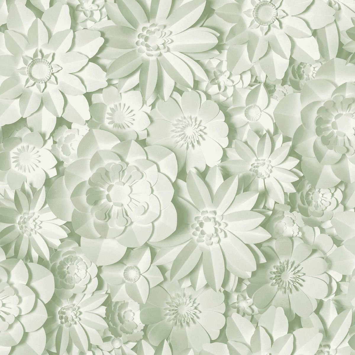 World Of Wallpaper Dimensions Floral Wallpaper - Sage Green