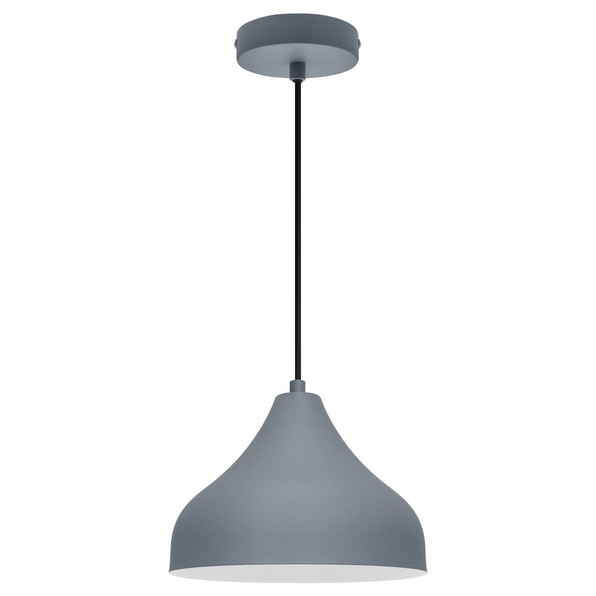 Energy Light Bulbs Mini Dome Metal Ceiling Pendant Light - Grey