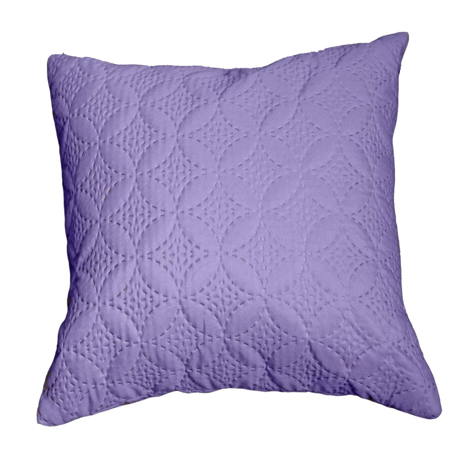 Homescapes Mauve Ultrasonic Quilted Embossed Cushion Cover - 40 x 40 cm