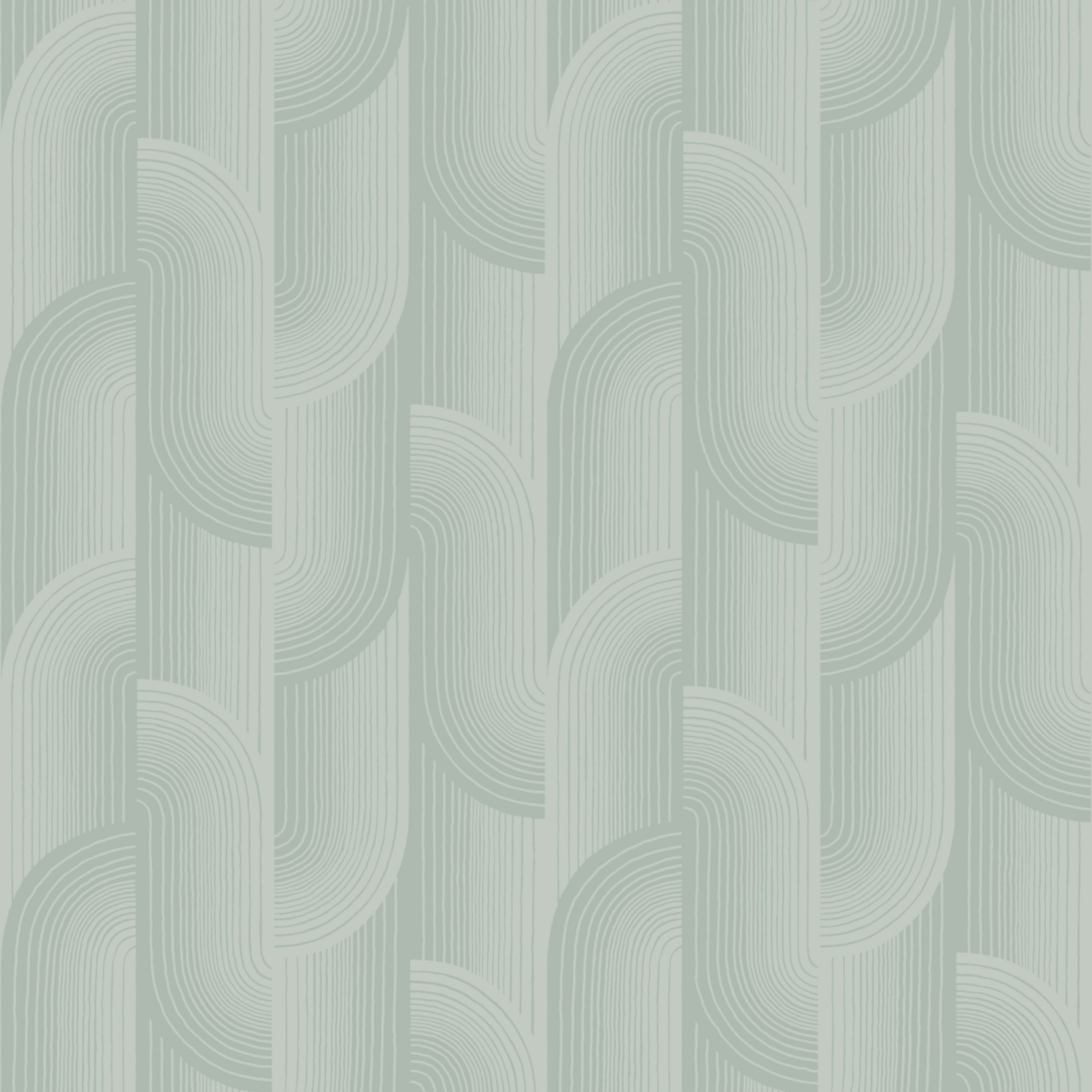 Grandeco Boutique Romaine Art Deco Embossed Wallpaper - Sea Green