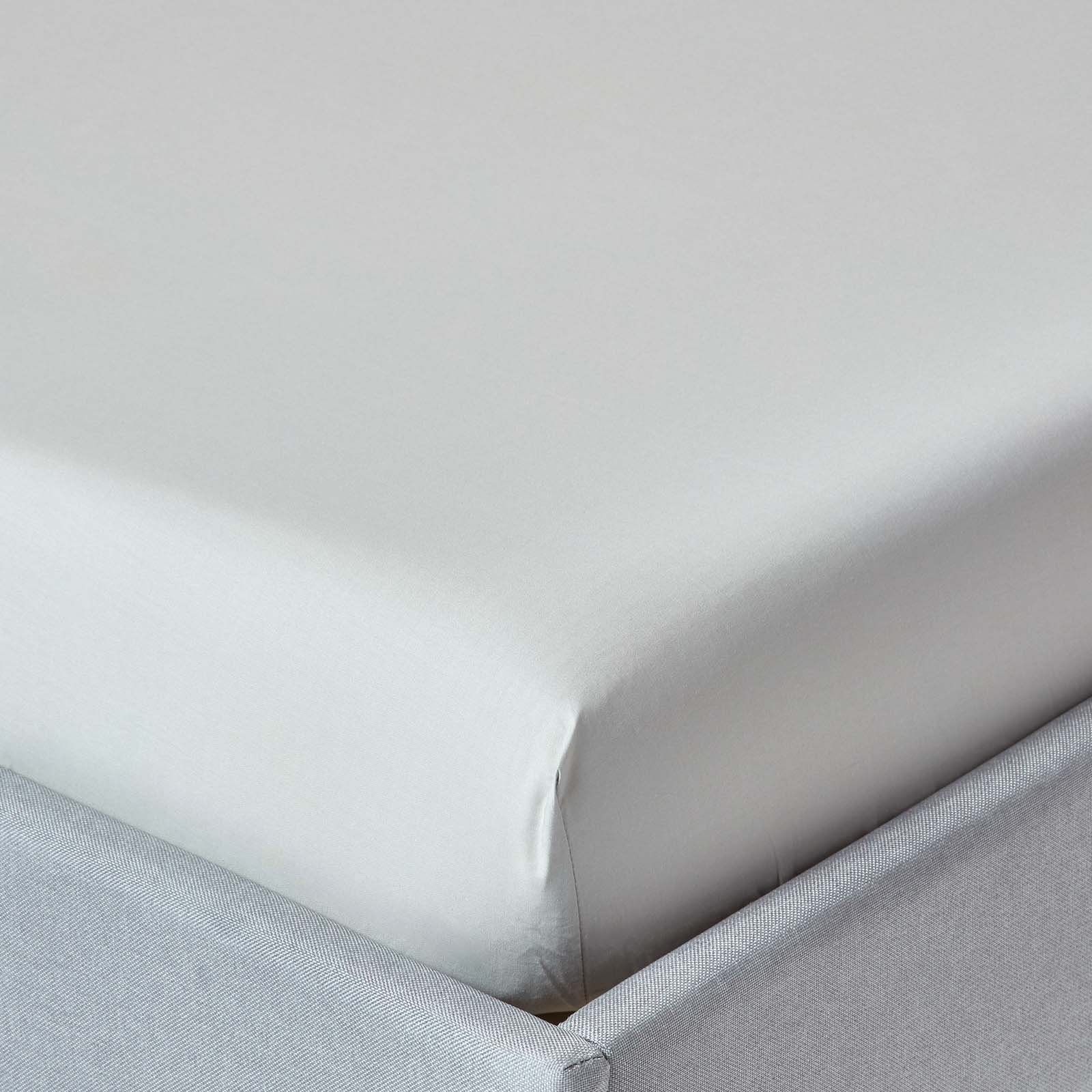 Homescapes Egyptian Cotton Silver Grey Fitted Sheet - Single