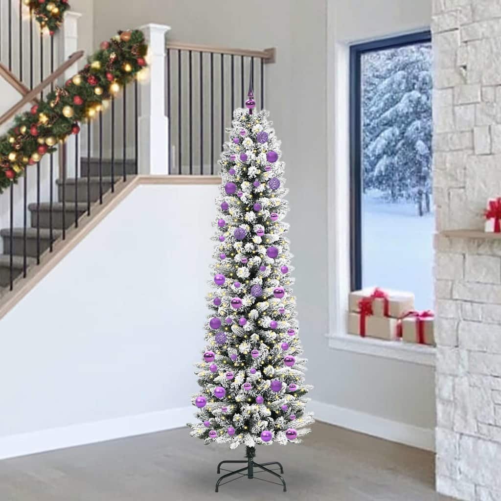 Walplus 300 LED Lights Artificial Christmas Tree 63 cm Wide - White - 240 cm
