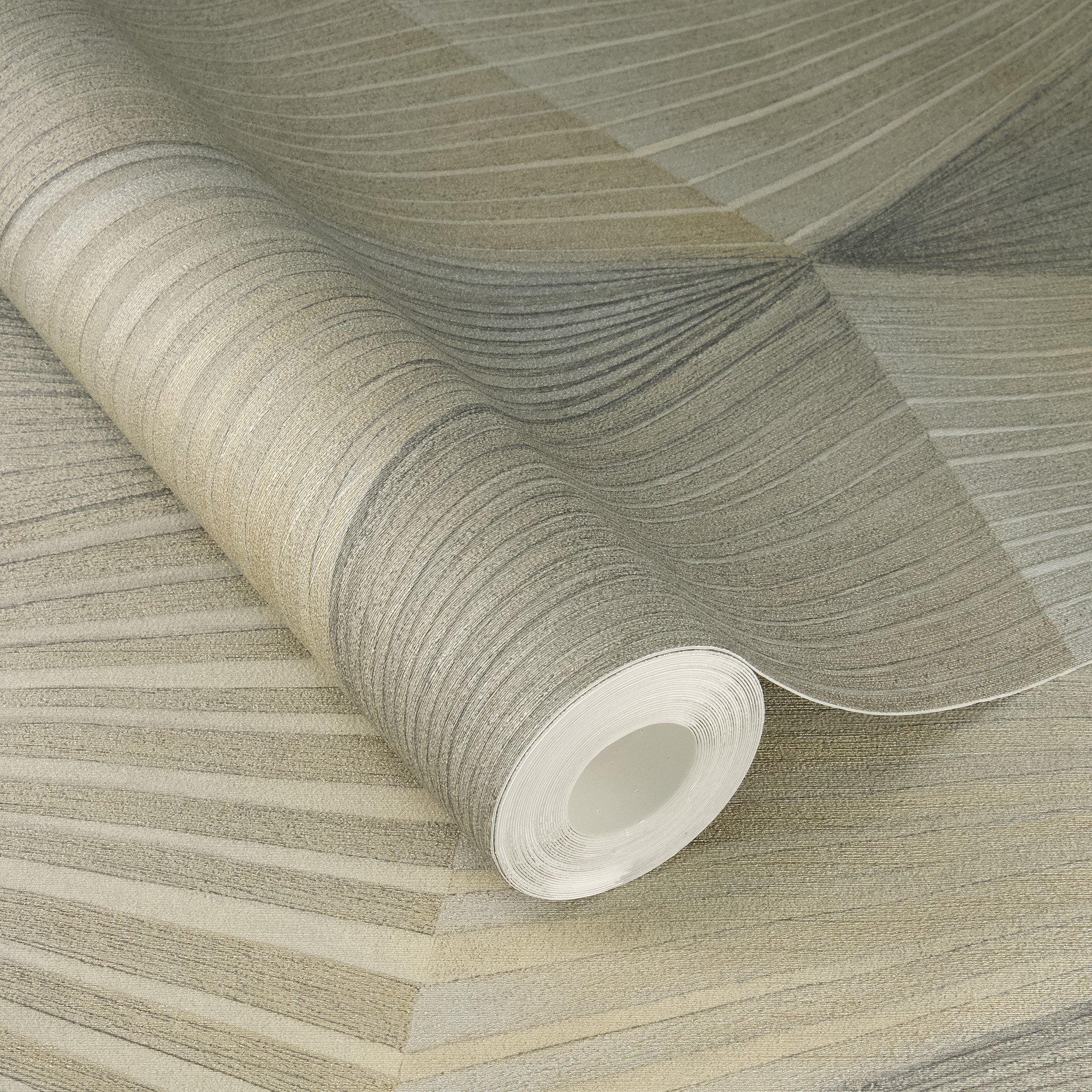 Rasch x Tesa Cairo Geometric 3D Effect Peel Stick Textured Wallpaper - Grey