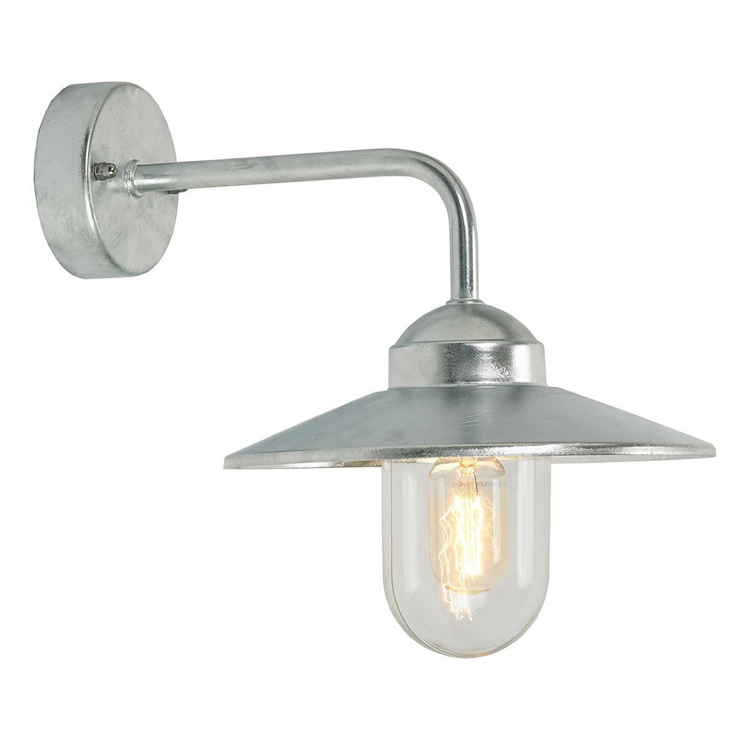 Elstead Vansbro Dome Wall Light - Galvanized
