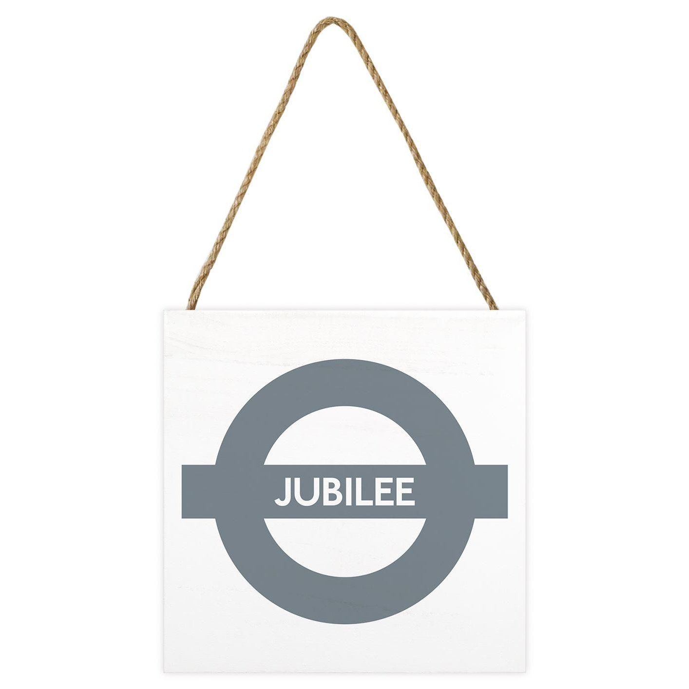 Transport For London Jubilee Line Wooden Block - White & Grey