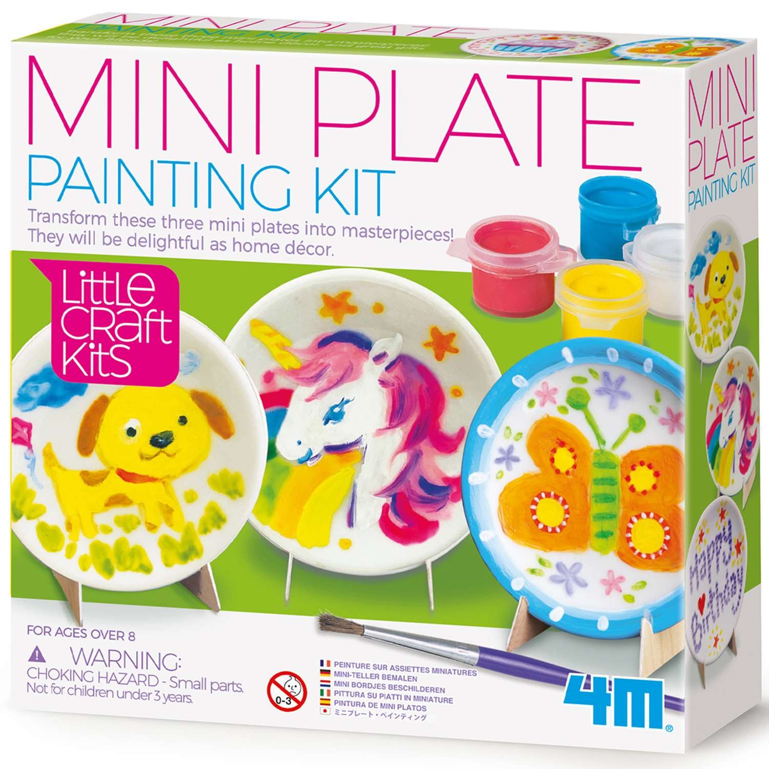4M Little Craft Mini Plate Painting Kit - 8 Years +