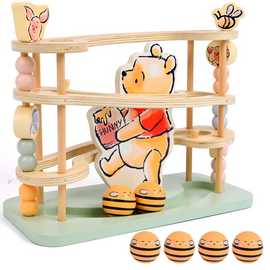 Disney Winnie The Pooh Wooden Ball Runner Track Toy - Multicoloured