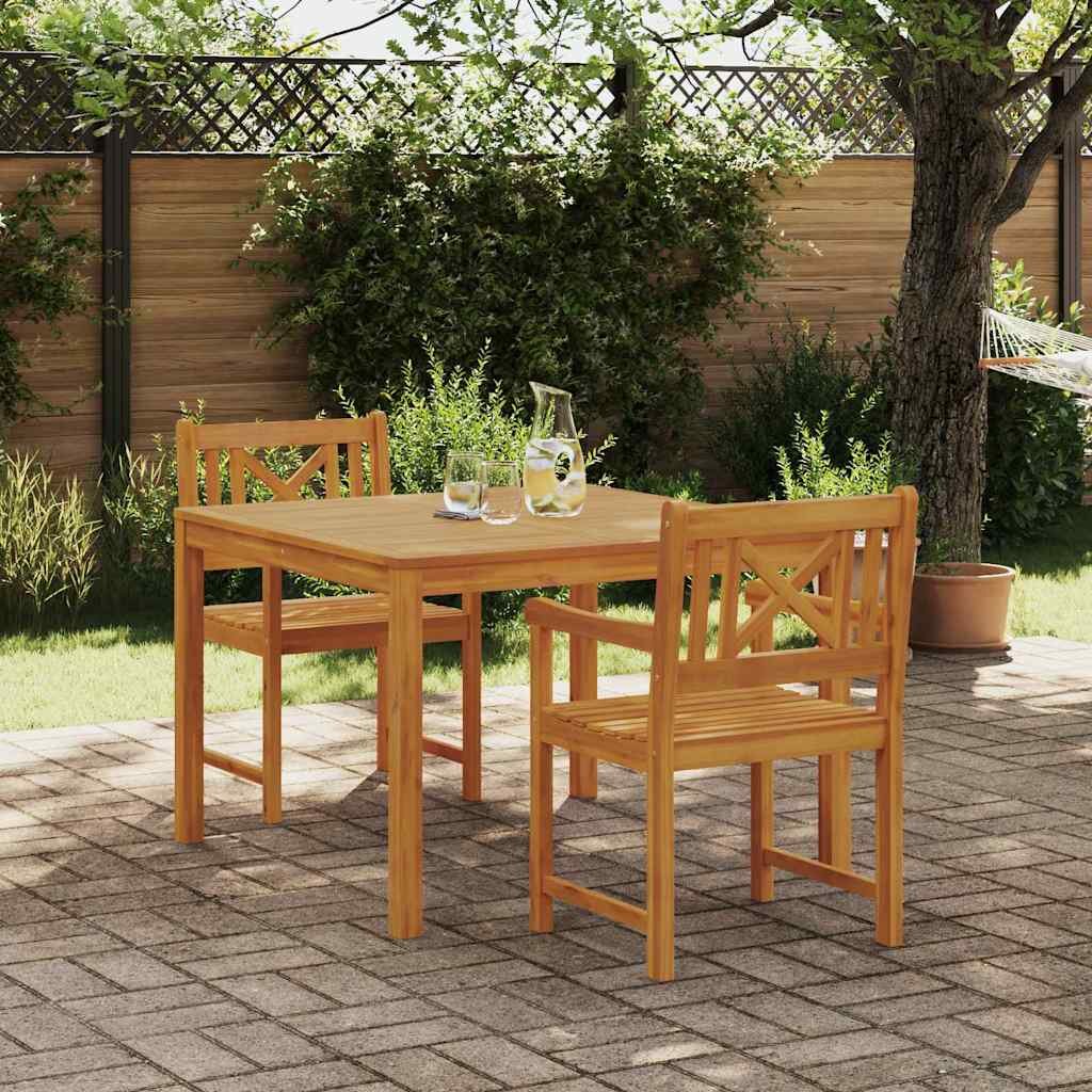 Walplus 3 Piece Garden Dining Set Tall Unit - Brown - 110 x 110 x 74 cm