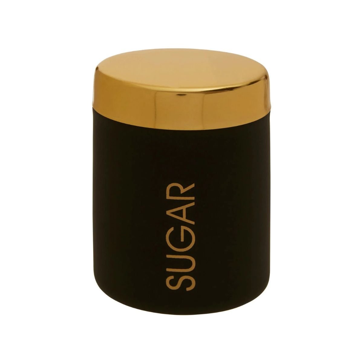 Orsina Liberty Enamel Coffee Canister With Lid – Black and Gold