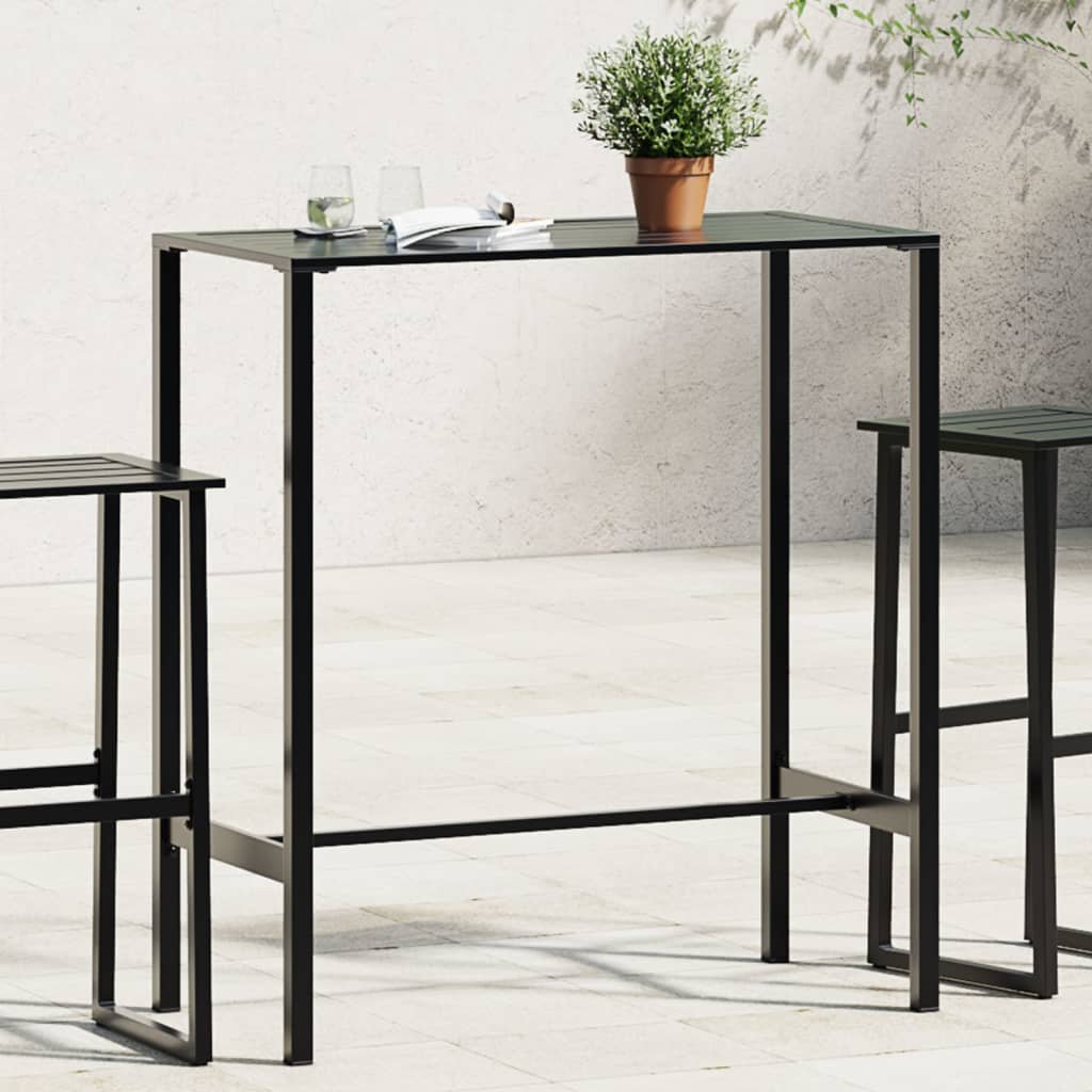 Walplus Steel Bar Table - Black - 100 x 50 x 110 cm