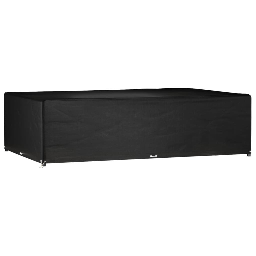 Walplus PE Rectangular 16 Eyelets Furniture Cover - Black - 325 x 205 x 90 cm