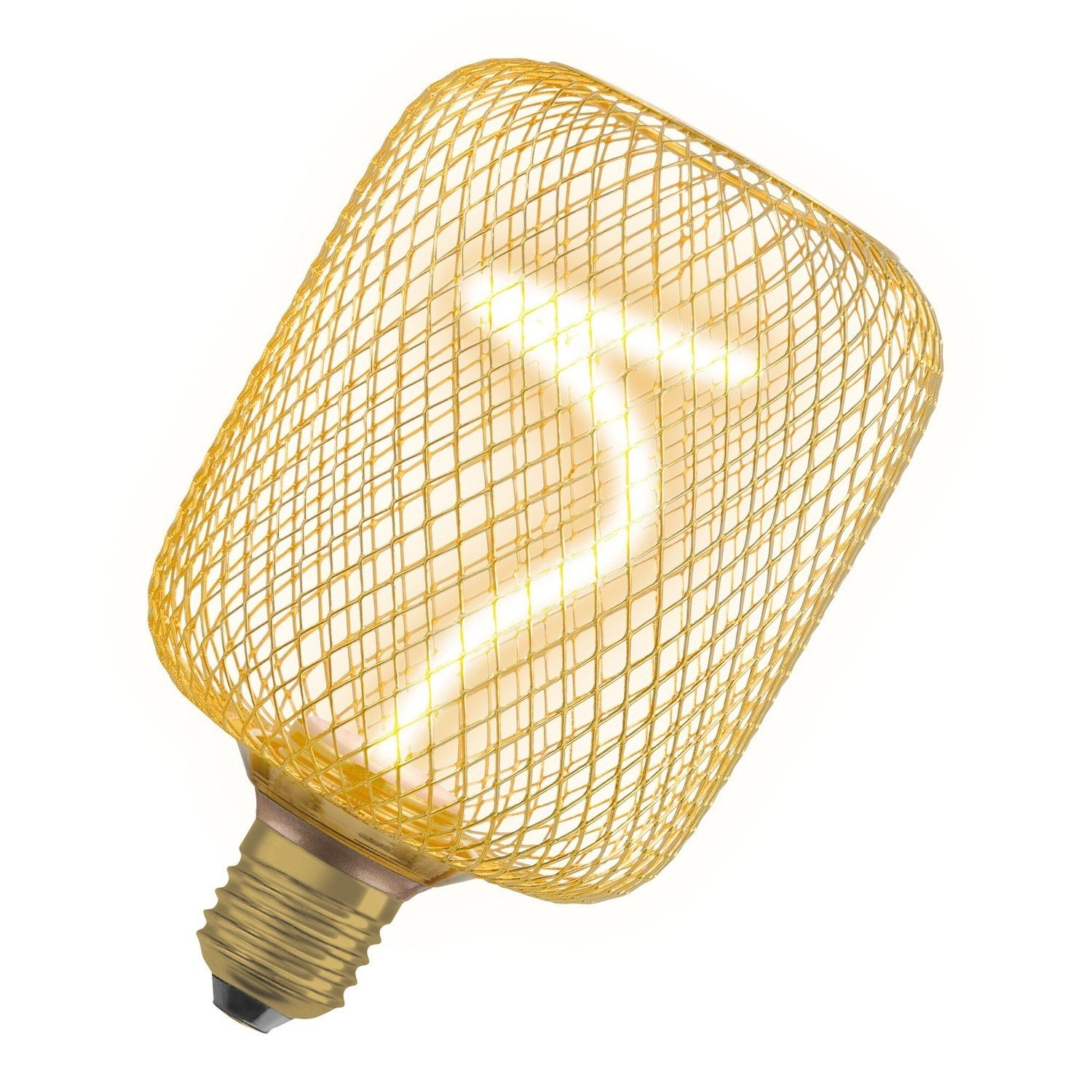 Osram Decor LED Spiral Filament Square 100 DIM 3.5W 818 E27 Bulb - Gold