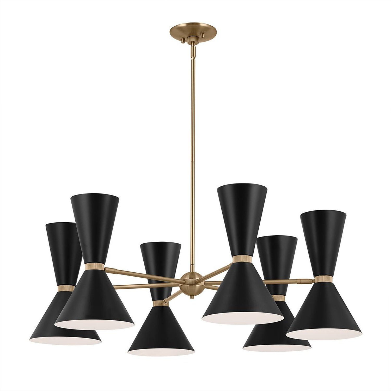 Elstead Kichler 12 Arm Pendant Light - Black