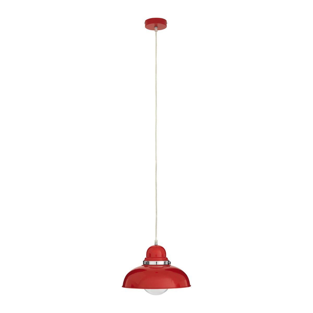 Orsina Jasper Chrome Ring Pendant Light - Red