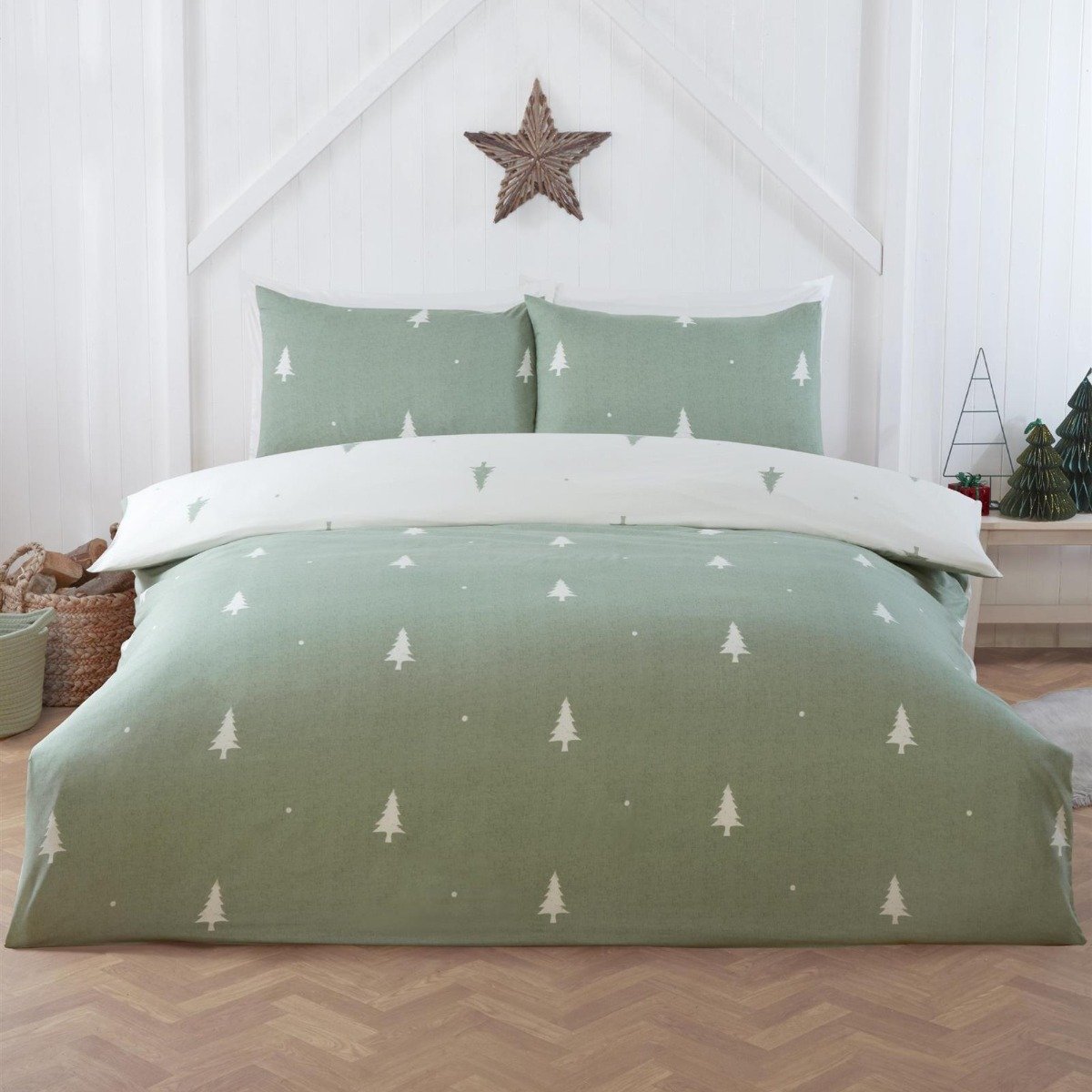 Rapport Fir Green Duvet Cover Set - Single