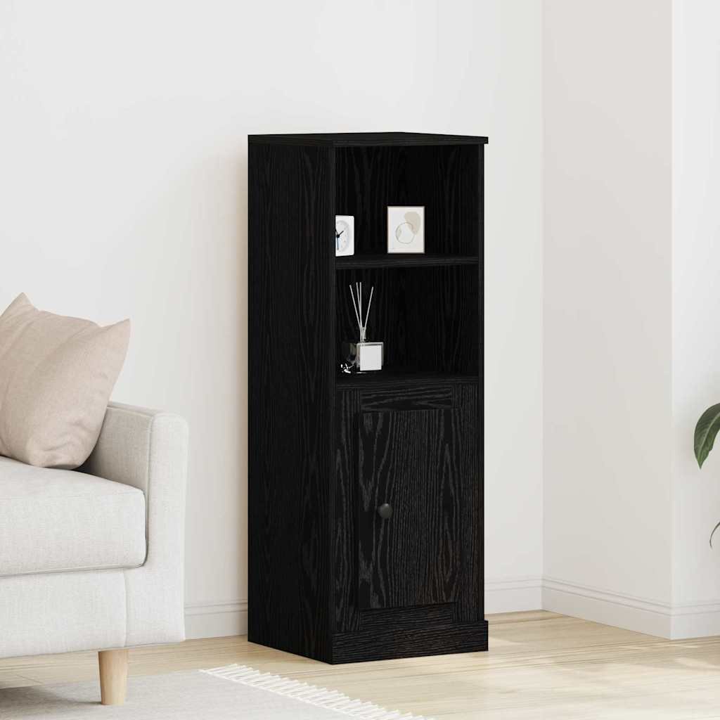 Walplus Engineered Wood 2 Shelf Highboard - Black Ash - 36 x 35.5 x 103.5 cm