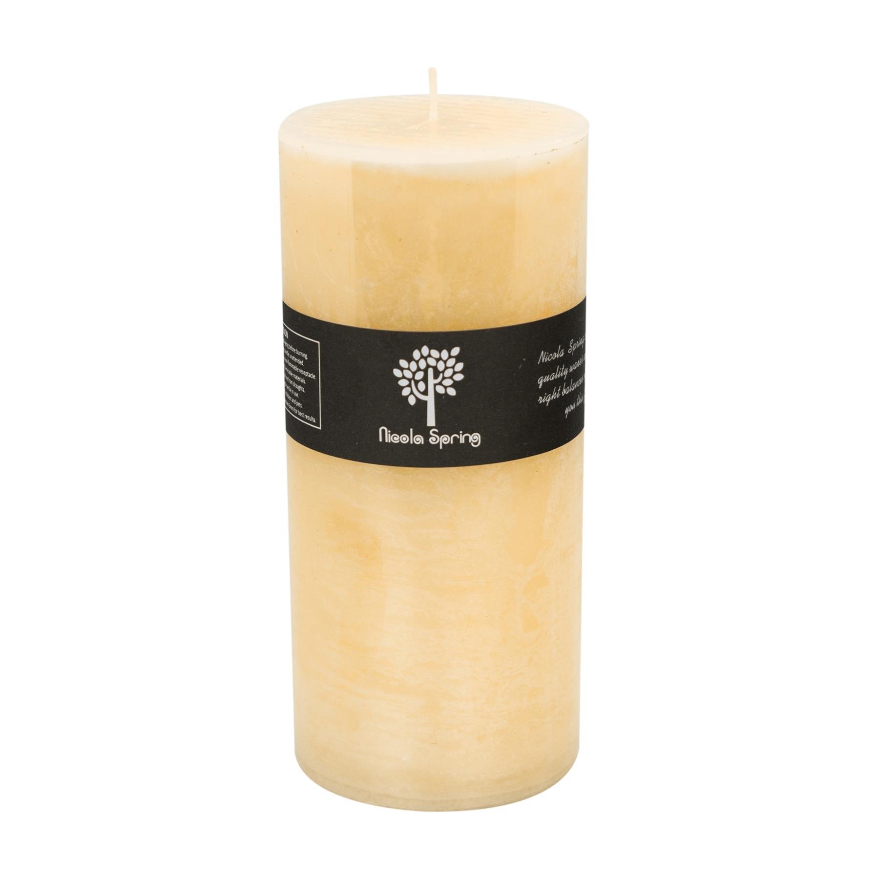 Nicola Spring 130ml Round Vanilla Pillar Candle - Cream