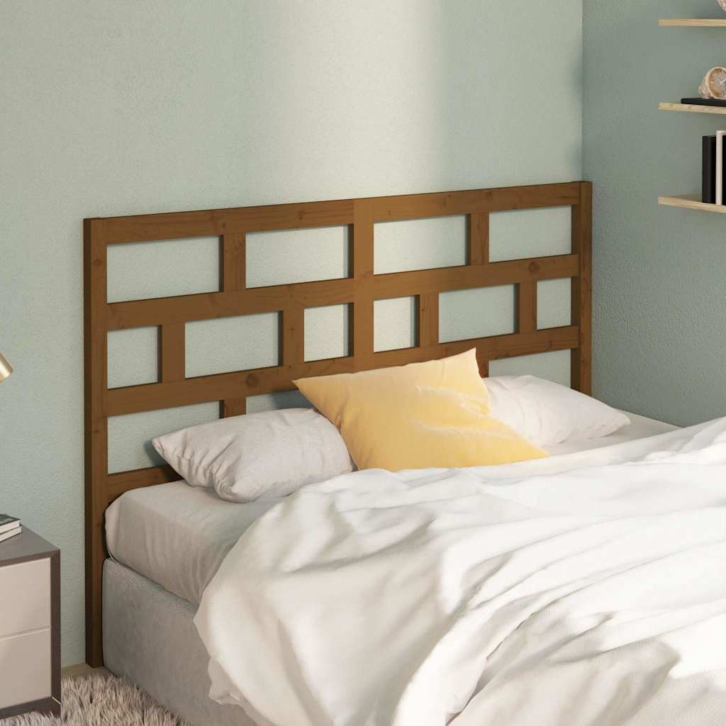Walplus Solid Pine Wood Bed Headboard - Light Brown - 166 x 4 x 100 cm