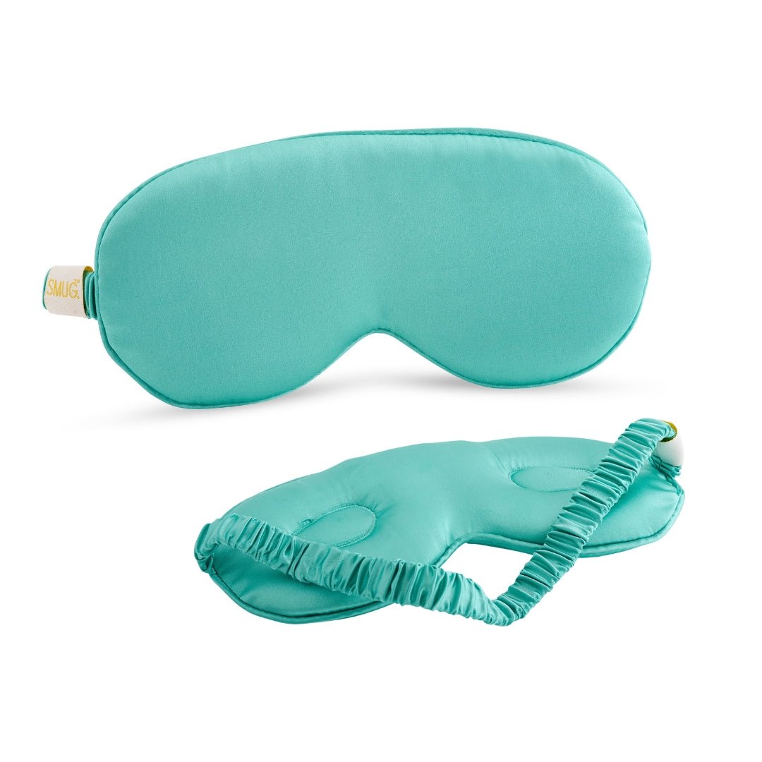 SMUG Cloud Padded Satin Sleep Mask - Aqua