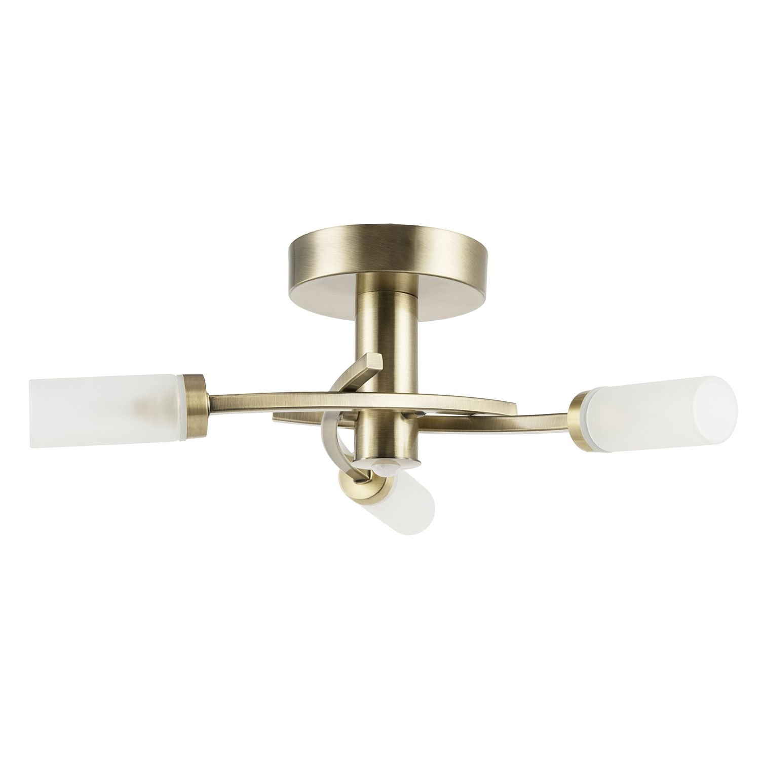 Happy Homewares Sensor in Antique Brass Bathroom Ceiling Light - 42cm