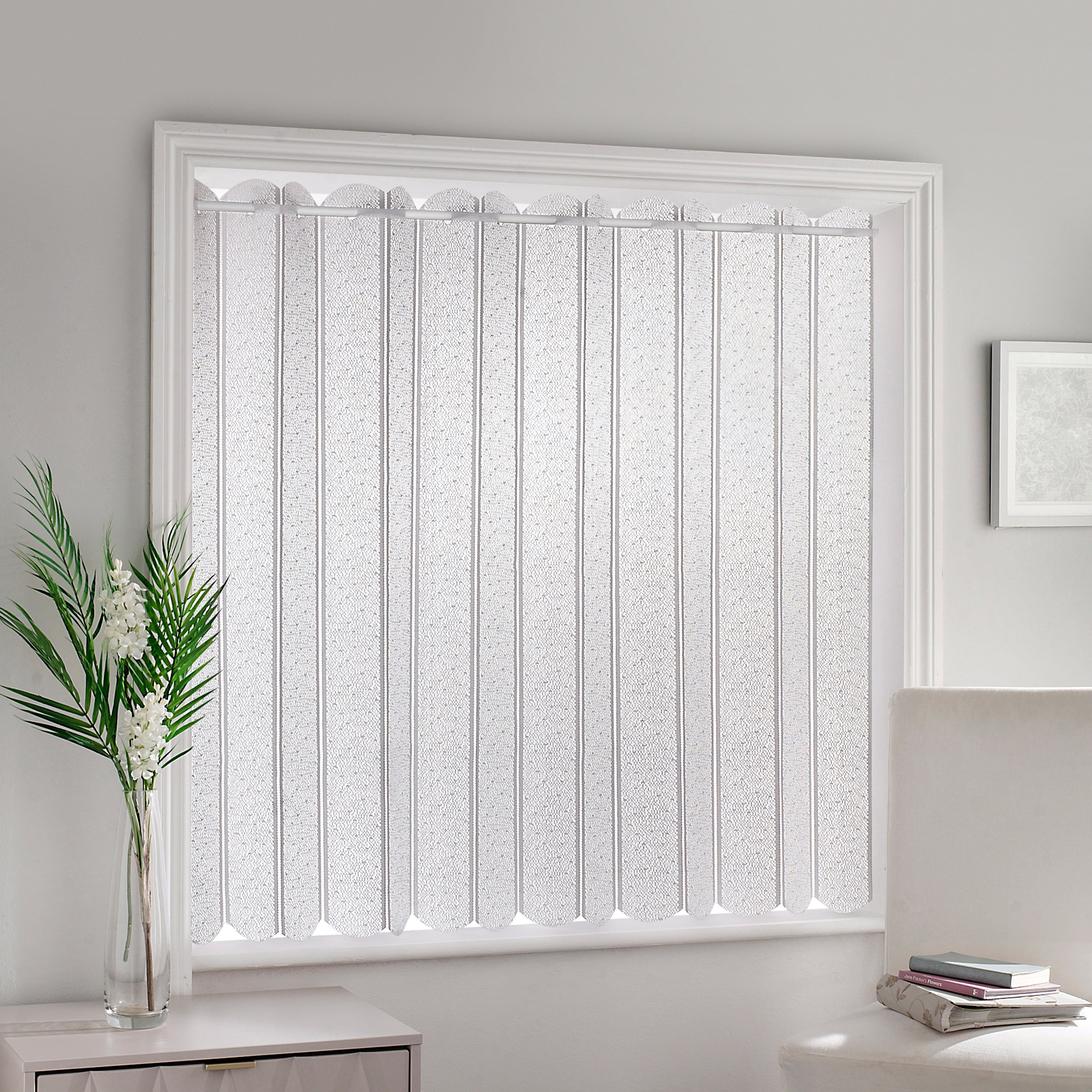 Tyrone Textiles Parma Lace Blind - 183 x 183cm - White