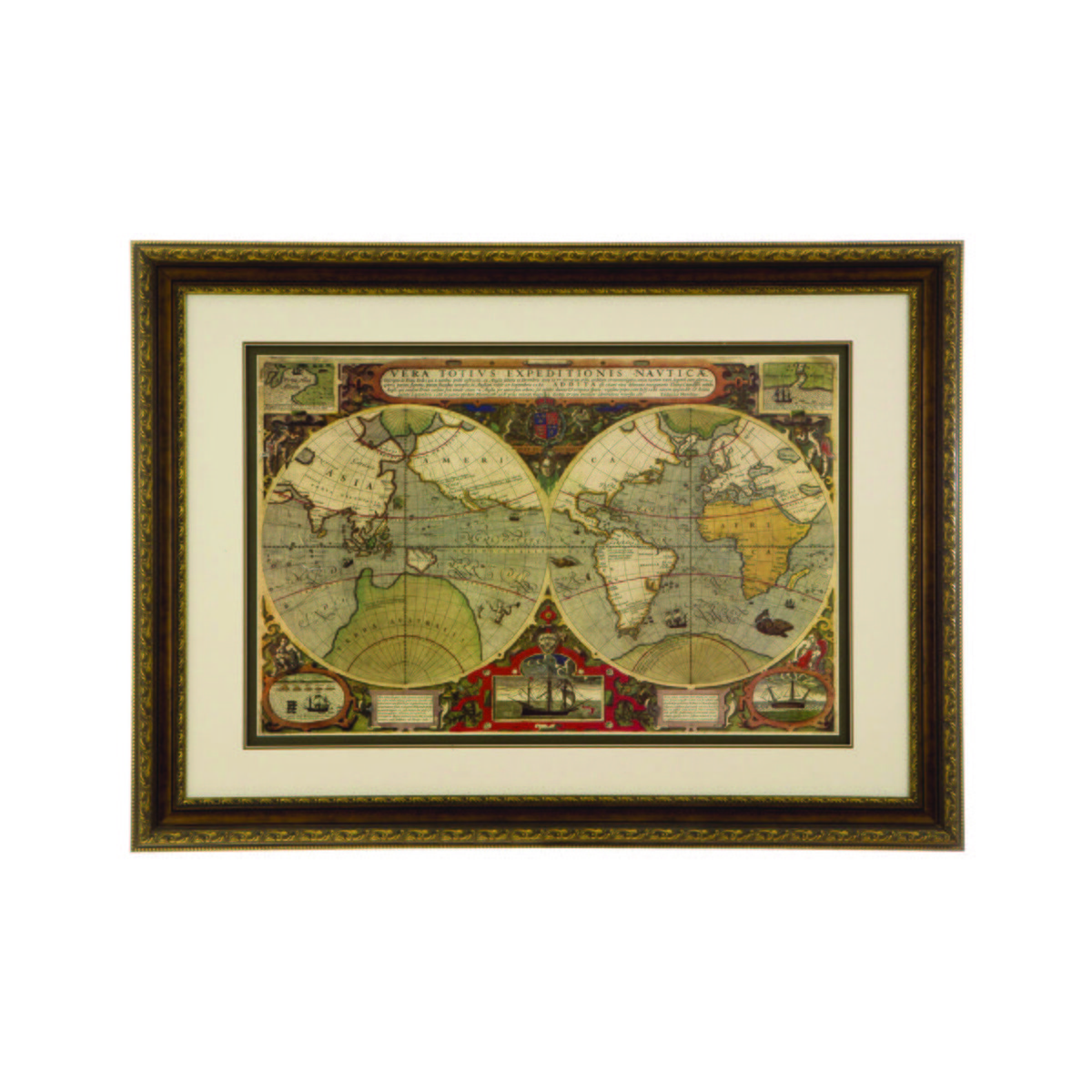 Orsina Framed World Map Wall Art