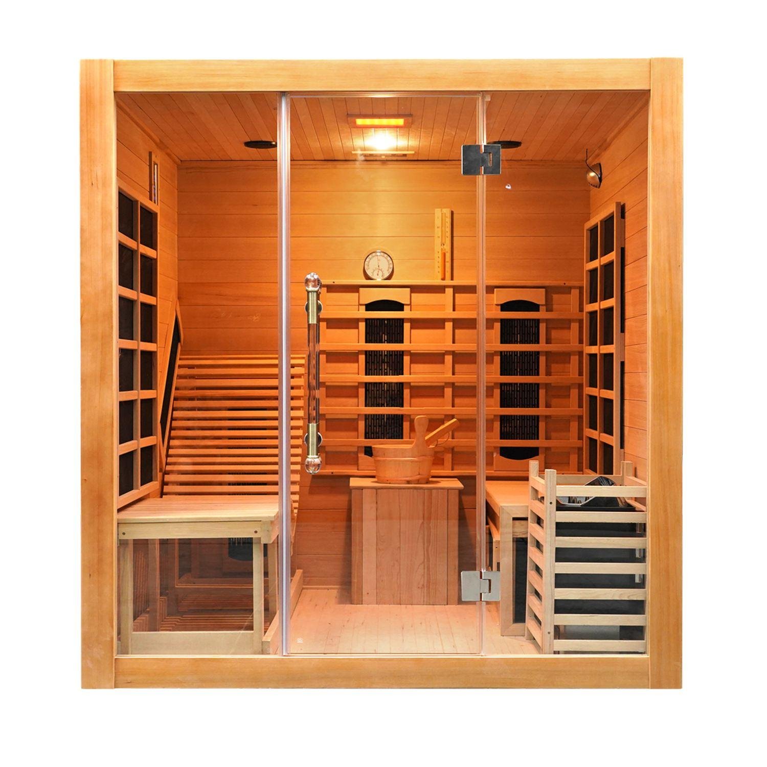 Vidalux 2 - 3 Person 'Relax' Hybrid Sauna With Traditional & Full Spectrum Heat