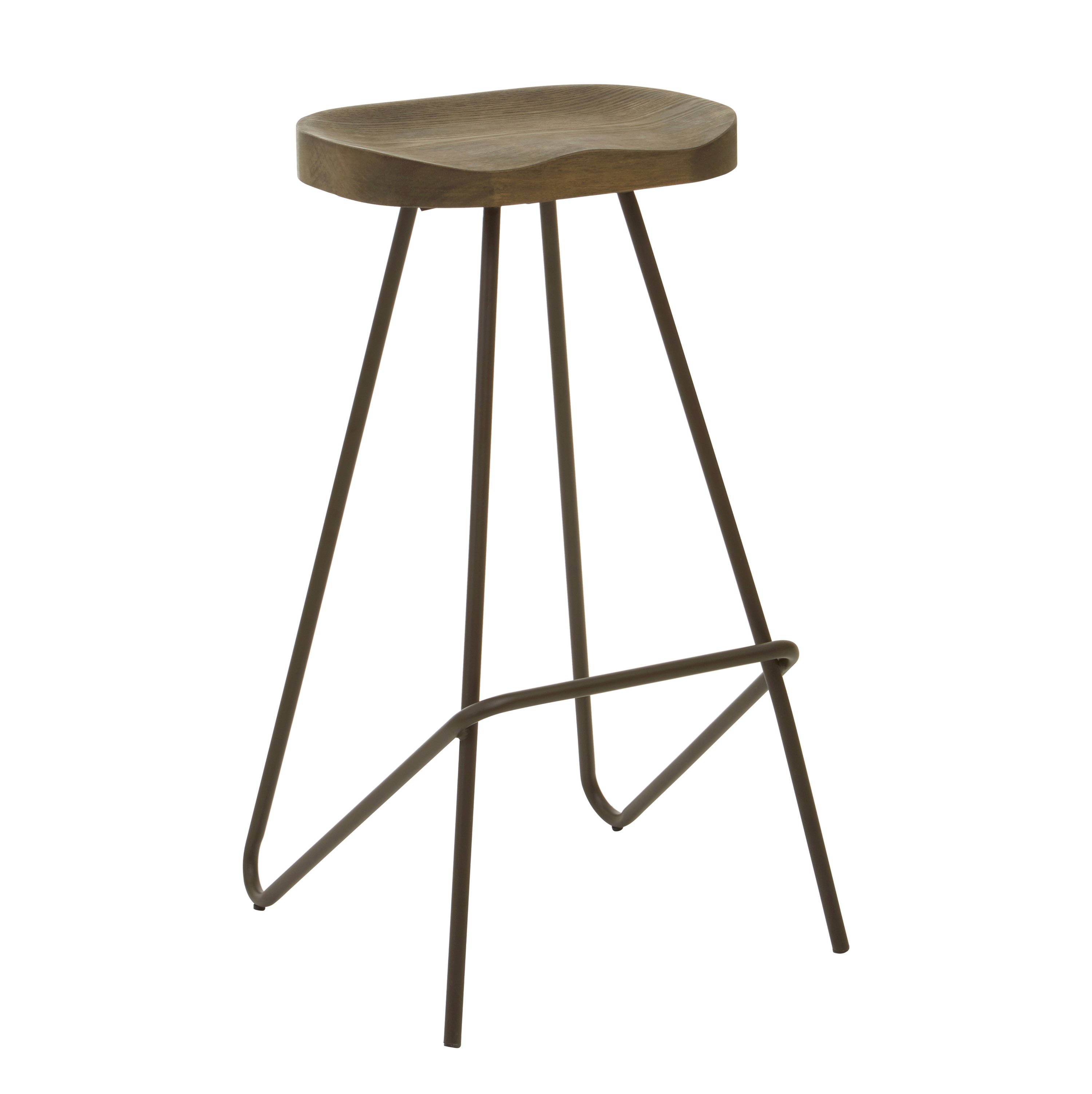 Orsina District Elm Wood Bar Stool – Natural