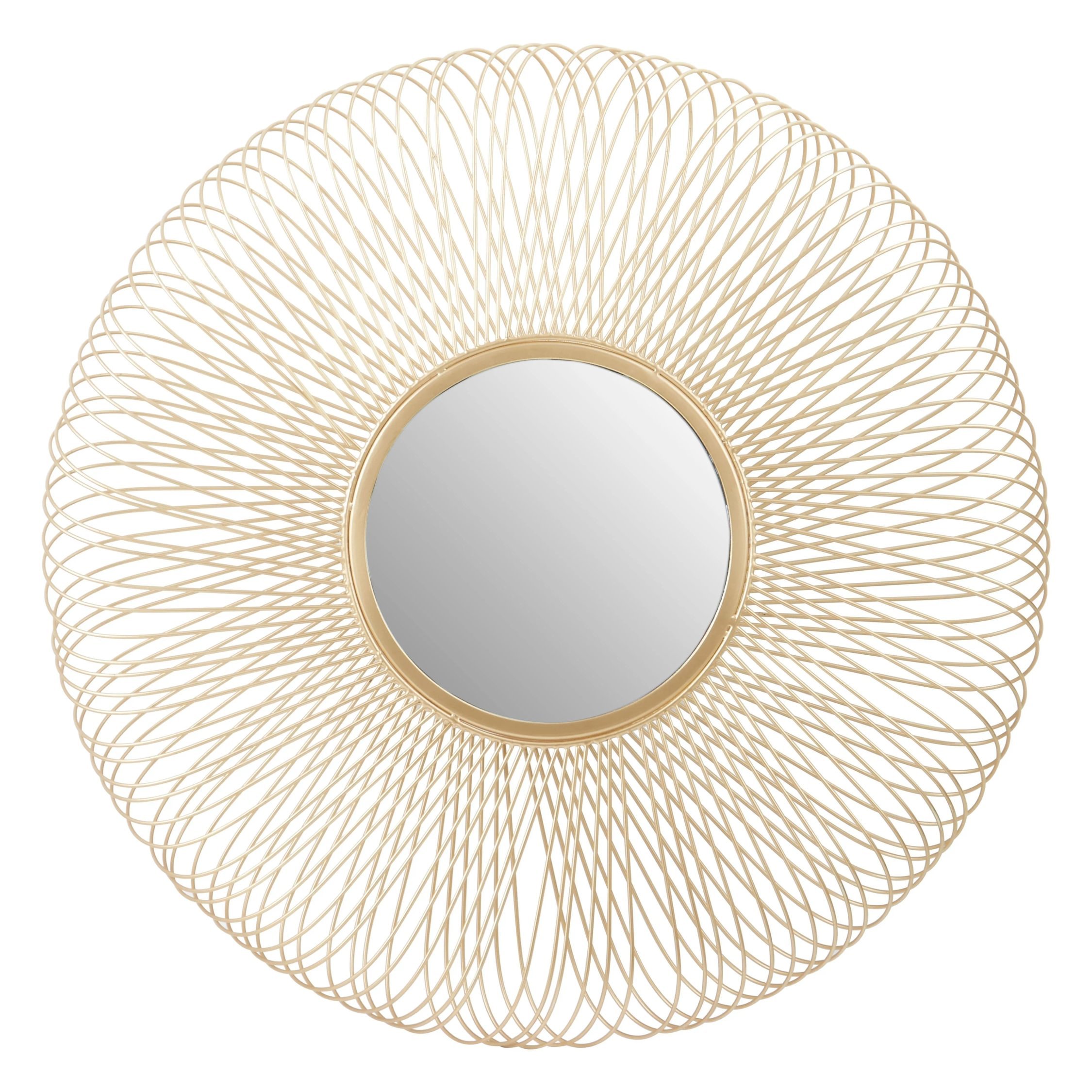 Orsina Templar Twisted Wire Wall Mirror – Gold