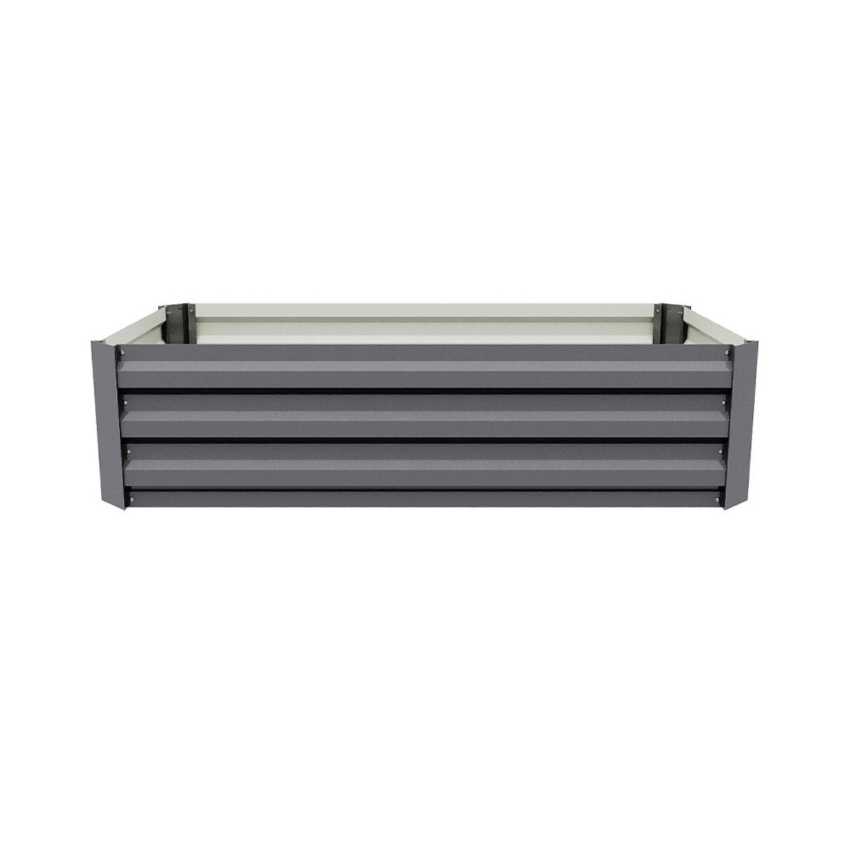 Living and Home 100x60cm Galvanised Steel Raised Garden Bed - Grey
