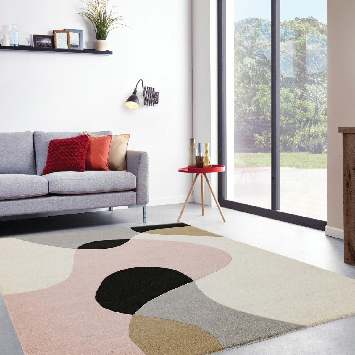 Mega Flooring Pink Handmade Abstract Rug - 200 x 300cm