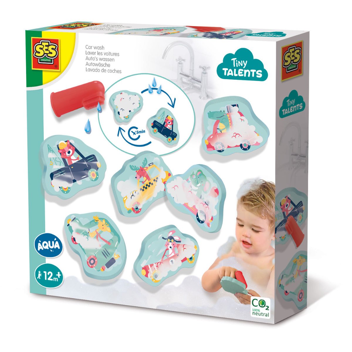 SES Creative Car Wash Set Childrens Bath Toy