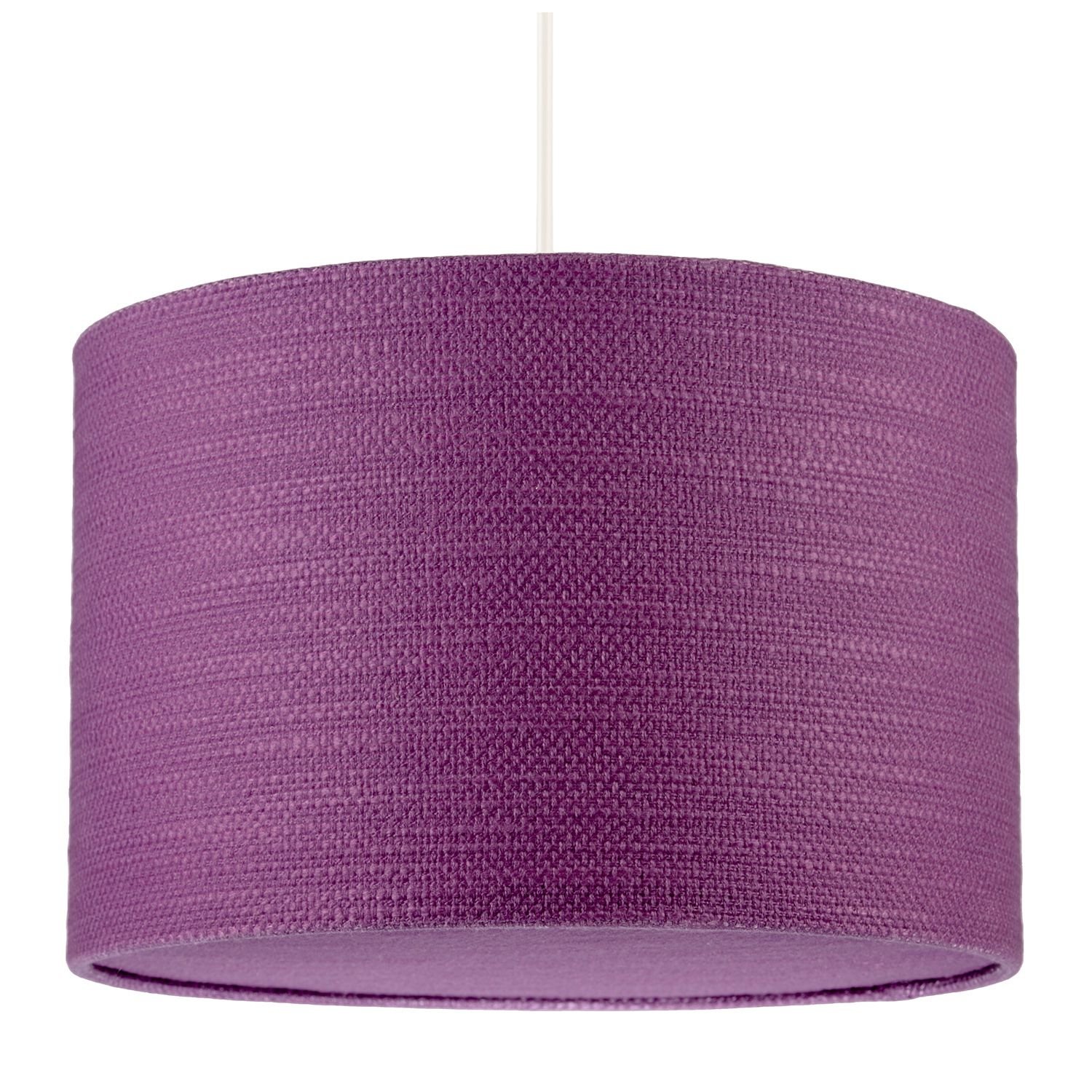 Happy Homewares Purple Wine Textured Linen with Diffuser Pendant Shade - 30cm